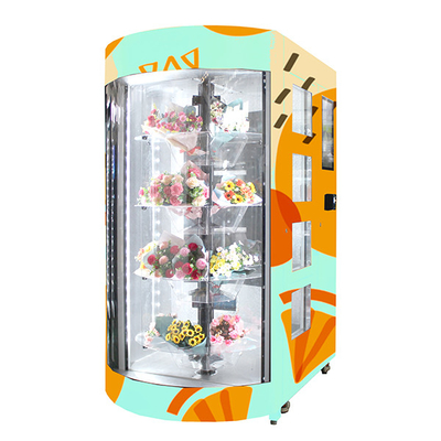 Distribütör Taze Çiçekçi Buket Otomat Dolapları Nemlendiricili Otomatik