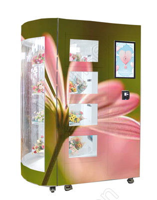 Mini Mart Çiçek Otomatı Dolapları Makinesi Buket Rose Flores Akıllı Kartla Ödeme