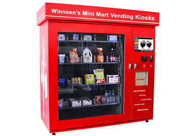 Ticari Parklar Vending Kiosk, Otomatik Ön Ödemeli Kartlar Yiyecek Otomatı