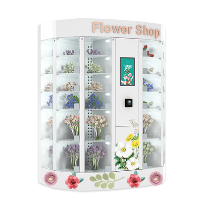 22 inç Etkileşimli Dokunmatik Ekran Soğutmalı Dolaplı Buket Taze Çiçek Otomatı