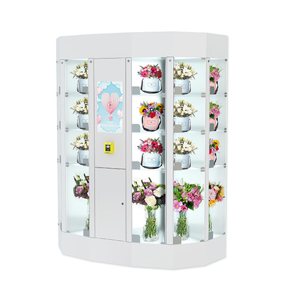 Akıllı Soğutma Dolabı 120V ile Yuvarlak Çiçek Dağıtıcı Buzdolabı Otomatı