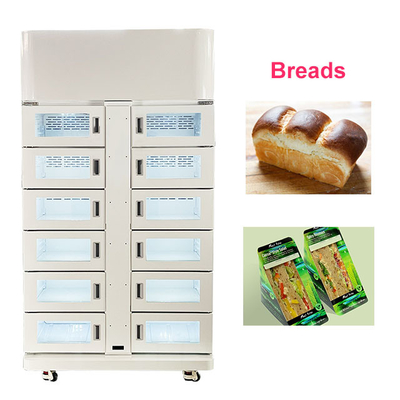 Akıllı Sistem ve Kart Okuyucu ile Dondurulmuş Ekmek Satıcı Makinesi Özel Dolap