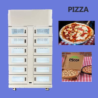 24 Saat Kendine Hizmet Akıllı Dolap Pizza Satıcı Makinesi Buzdolabıyla Gıda Dolabı
