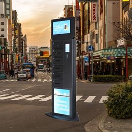 Winnsen Reklam Akıllı Telefon Şarj Kiosk RFID Kumandalı Cam Kapı Soyunma