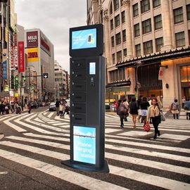 Winnsen Reklam Akıllı Telefon Şarj Kiosk RFID Kumandalı Cam Kapı Soyunma