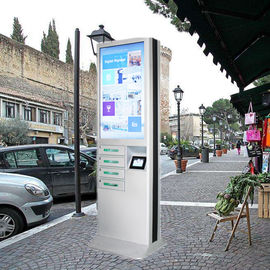 Kamu Jetonlu Reklam Güvenli Kilitli Kutu ile Çok Cep Telefonu Şarj Kiosk Kumandalı