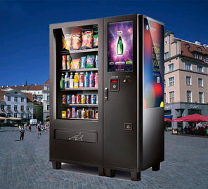 Soğuk Su Snack Gıda Otomat Makineleri Köşeli Bill Kredi Kartı ile Kiosk