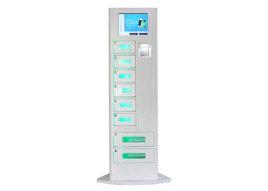 Cell Phone Recharge Station with LCD Touch Screen , 8 Lockers Battery Charging Stations Kiosk