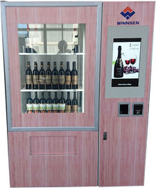 Dokunmatik Ekran Kırmızı Şarap Konveyör ile Asansör Otomat Çok Dilli Kiosk UI Çelik Gövde Özel Deisgn