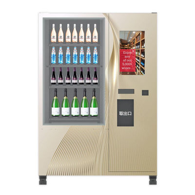 İçecek şampanya köpüklü şarap bira ruhu için 22 inç İnteraktif Dokunmatik Ekran Elektronik Otomatı