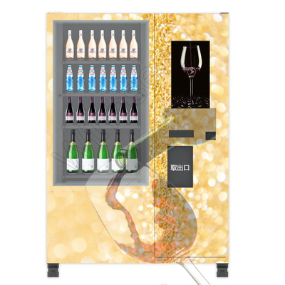 İçecek şampanya köpüklü şarap bira ruhu için 22 inç İnteraktif Dokunmatik Ekran Elektronik Otomatı
