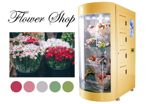 Holland Denmark Customized 24 Hour Fresh-Cut Flower Vending Machine with Refrigeration Humidifier for Europe Market