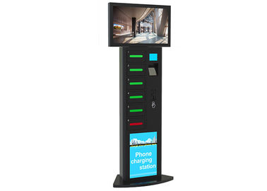 Özelleştirilmiş Jetonlu 32 inç LCD Dijital Tabela ile Çok Telefon Şarj İstasyonu Kiosk Kumandalı