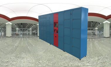 Metal Okul Depolama Tren İstasyonu Havaalanı Akıllı Kilitleri Ile Kamu Dolapları Kredi Kartı Erişim
