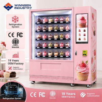 Kalite Cake and Bread Vending Machine Refrigerated Bakery Vending Machine with Smart Elevator fabrika