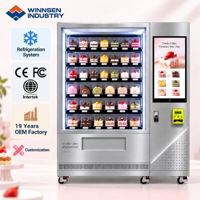 Kalite Winnsen Automatic Cake Bread Vending Machine Cloud Management Remote Stock Alerts fabrika
