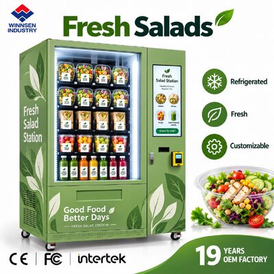 Kalite Winnsen Salata Satıcı Makinesi Seçmeli Çömlek Odası Otomatik Alıcı Kapısı fabrika
