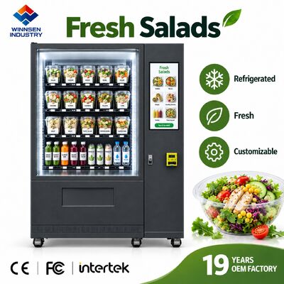 Kalite Winnsen Refrigerated Salad Vending Machine for Gym Fitness Center Fresh Meals fabrika