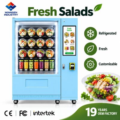Kalite Winnsen Soğuk Salata Otomatı Hastane Kantini Perakende İçin Taze Sağlıklı Kaseler fabrika