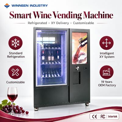 Kalite Winnsen Smart Wine Vending Machine with 32 Inch Touch Screen Digital Advertising Display fabrika