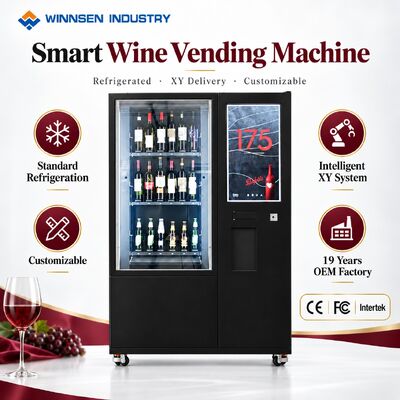 Kalite Winnsen Refrigerated Wine Vending Machine Commercial Smart Self Service Retail fabrika