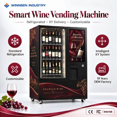 Kalite Winnsen OEM ODM Custom Wine Vending Machine with Cloud Management CE FCC Certified fabrika