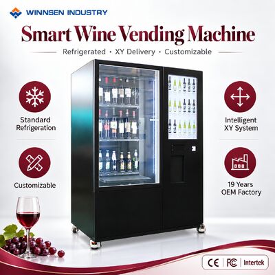 Kalite Winnsen  Commercial Wine Vending Machine for Wine Shops Liquor Stores Retail Display Cooler fabrika