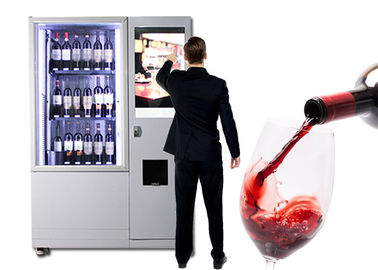 Büyük Reklam Ekranı Uzaktan Kumanda Sistemi ile Lüks Asansör Şarap Otomatı