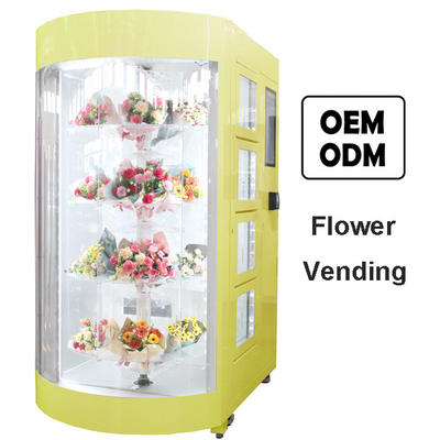 24 Saat Kolaylık Çiçek Otomatı Çiçek Mağazası Mağaza Ekipmanları Nemlendiricili OEM ODM
