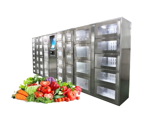 Gıda Sebze Otomatı Soyunma Makinesi 18.5 &quot;Dokunmatik Ekran Akıllı Servis