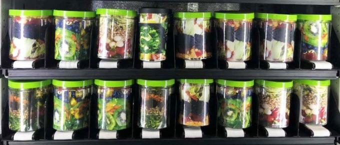 Ce Fcc Wifi Kart Ödemeli Taze Salata Otomatı Asansör Sistemli 1